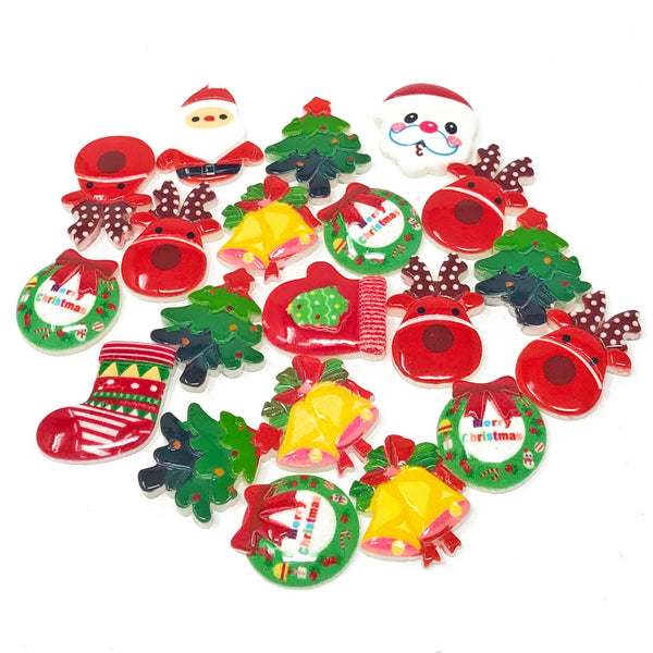 Christmas Mix Resins, Buttons and Flatbacks