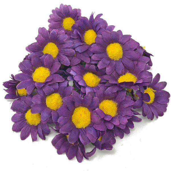 35mm Synthetic Daisy Flowers (Faux Silk) - Mini Daisy Heads