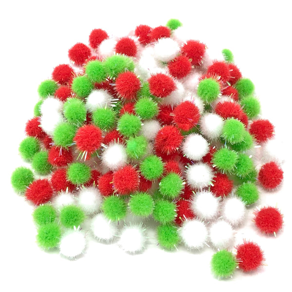 8mm Mini Glitter Pom Poms
