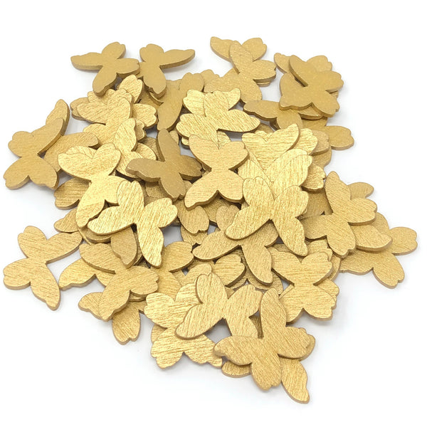 20mm Wooden Craft Coloured Butterflies