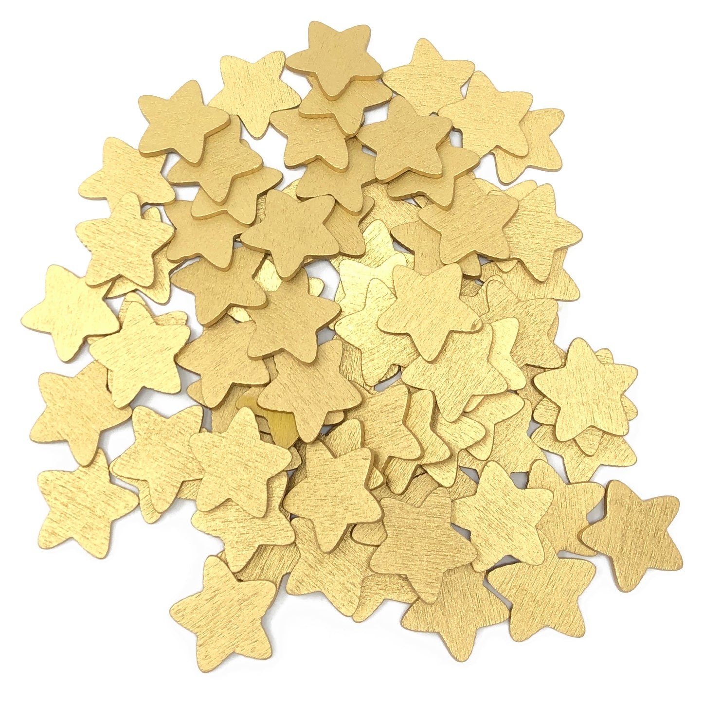 Gold 18mm Wooden Craft Coloured Stars