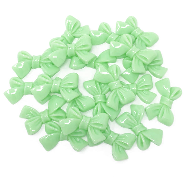 25mm Resin Bow Flatbacks - Pack of 20