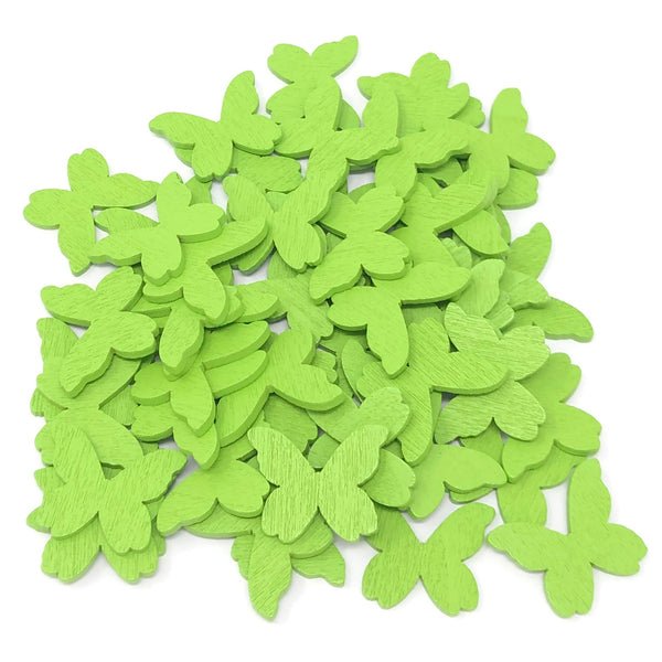 20mm Wooden Craft Coloured Butterflies