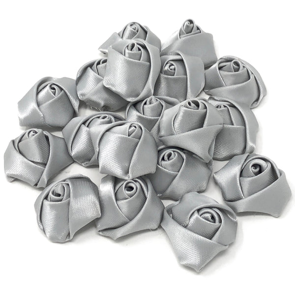 25mm Felt Flatback Ribbon Roses