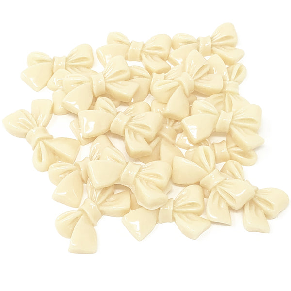25mm Resin Bow Flatbacks - Pack of 20