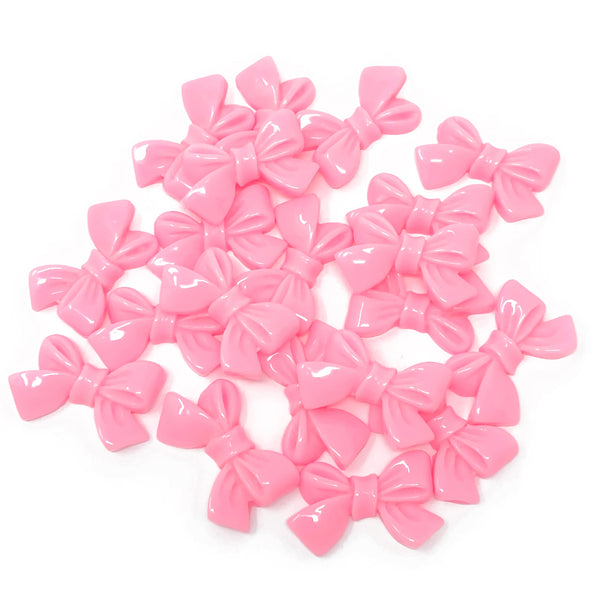 25mm Resin Bow Flatbacks - Pack of 20