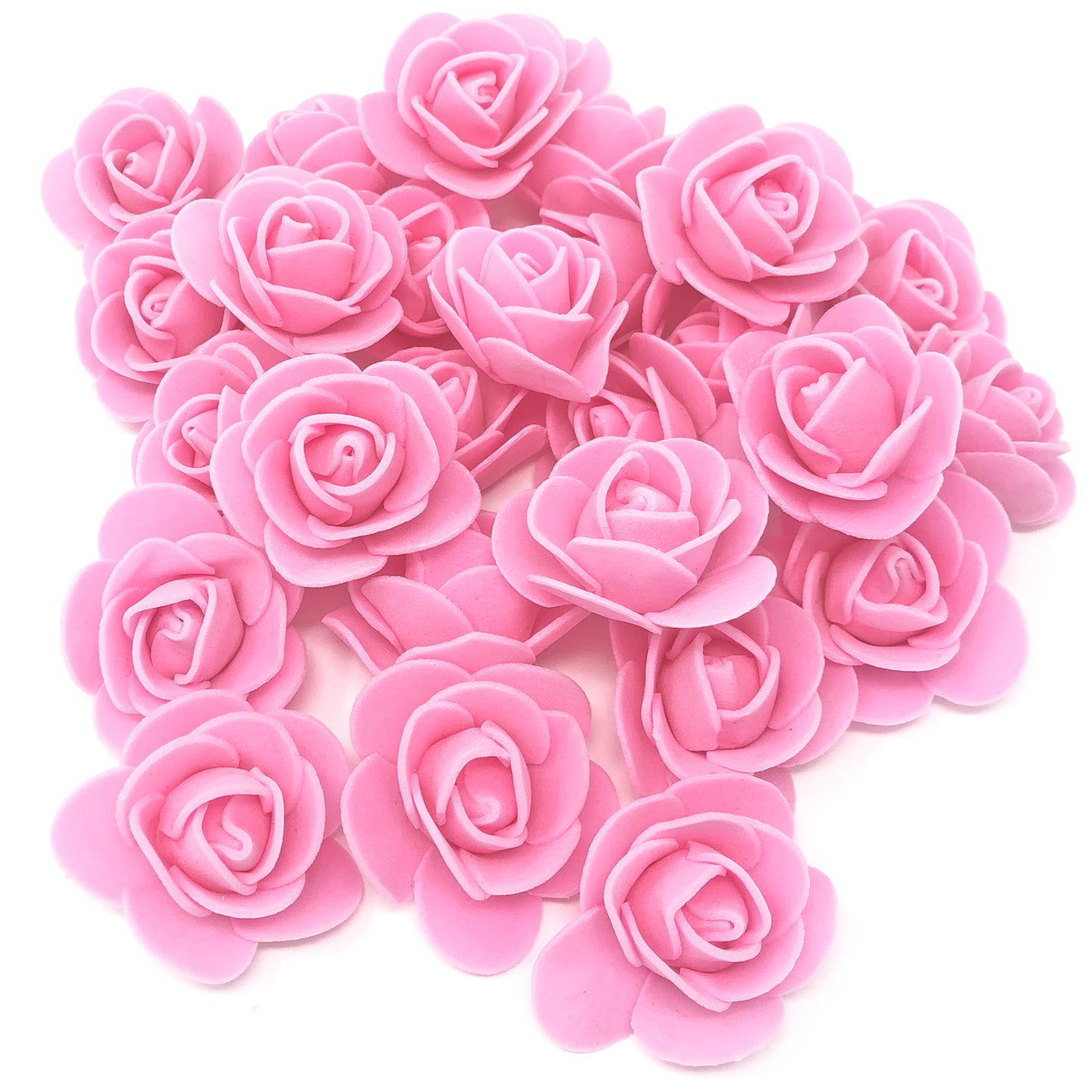 Light Pink 30mm Foam Rose Flowers