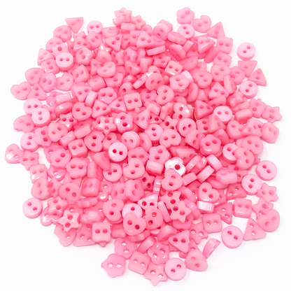 Light Pink 6mm Mixed Shape Multicoloured Resin Buttons - Pack of 300