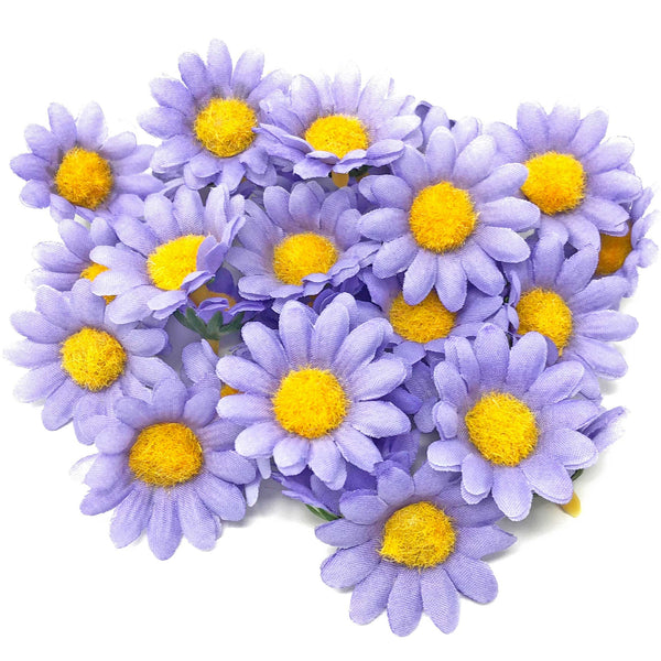 35mm Synthetic Daisy Flowers (Faux Silk) - Mini Daisy Heads