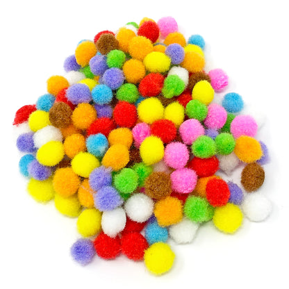 Multicoloured 8mm Mini Pom Poms
