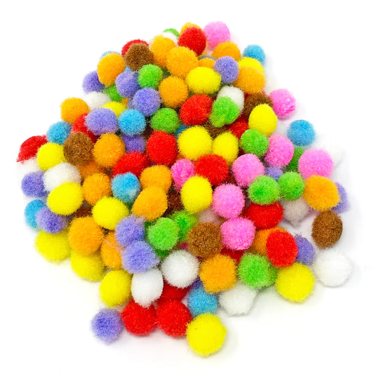 Multicoloured 8mm Mini Pom Poms