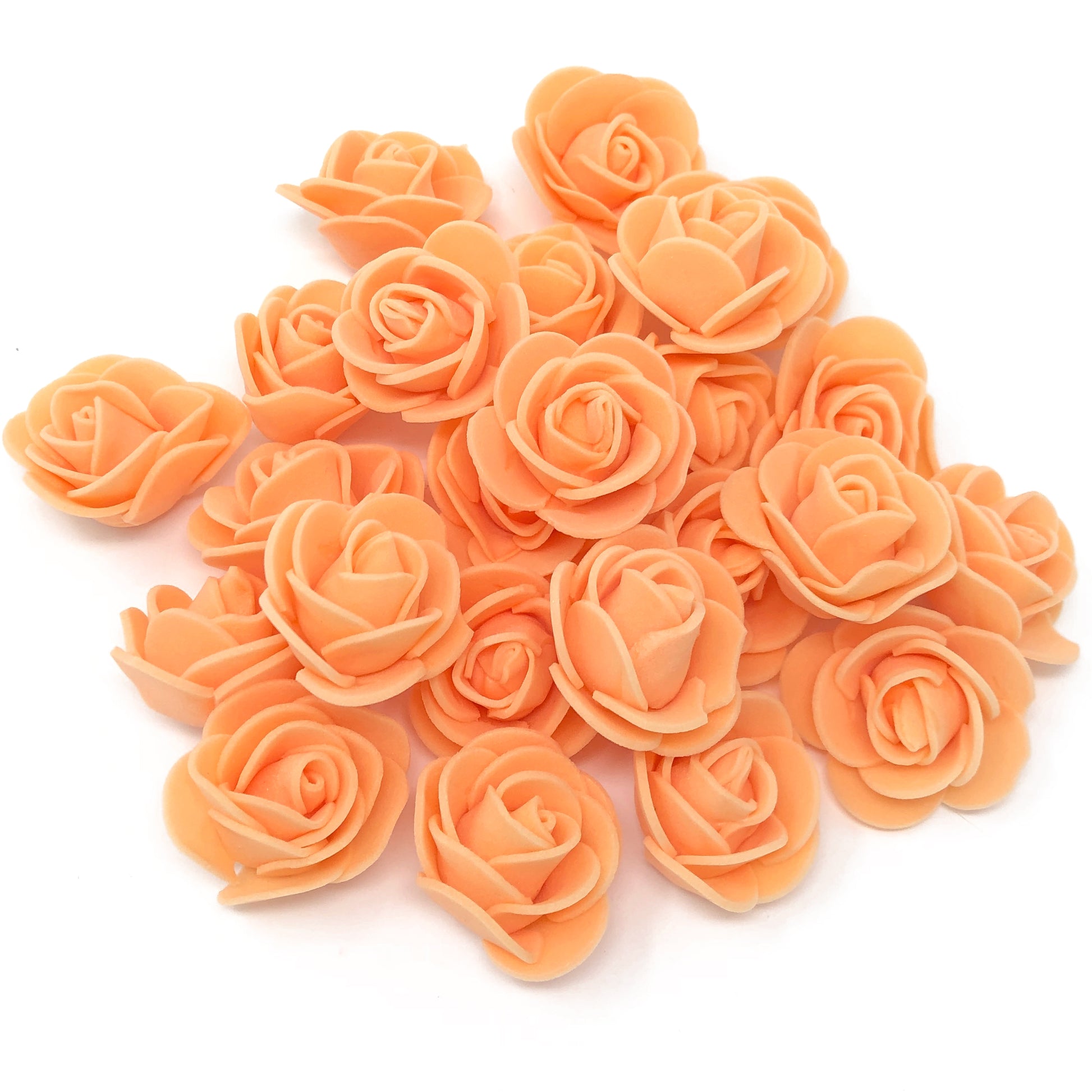Orange 30mm Foam Rose Flowers