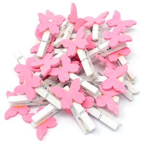 30mm Mini Clothes Pegs with 20mm Butterflies