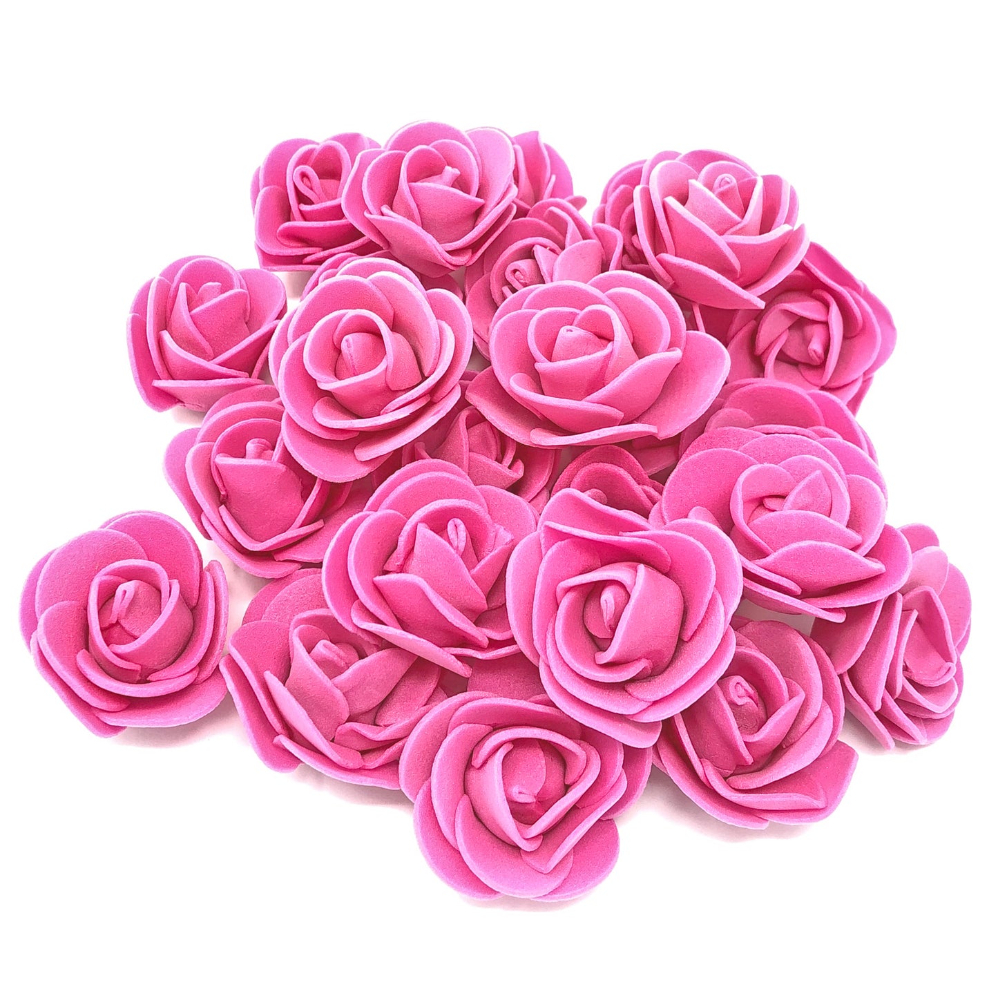 Pink 30mm Foam Rose Flowers