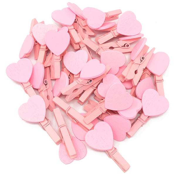 30mm Coloured Pegs with Matching 18mm Coloured Hearts