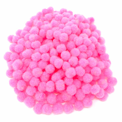 Pink 8mm Mini Pom Poms