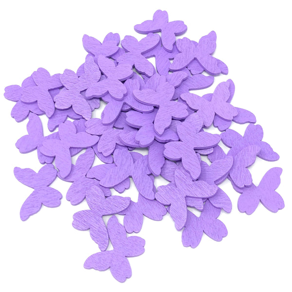 20mm Wooden Craft Coloured Butterflies