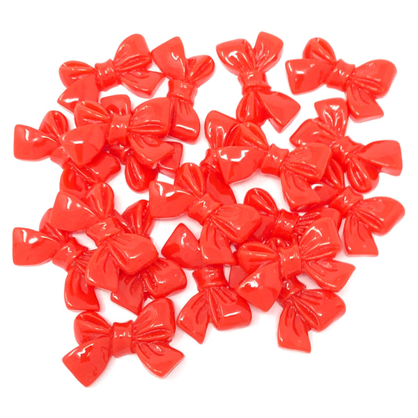 25mm Resin Bow Flatbacks - Pack of 20