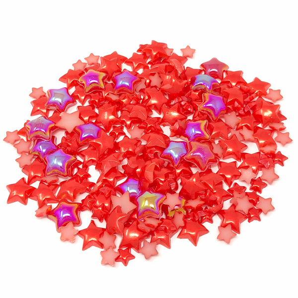 Mini Resin Mixed Size Star Half Pearls (Pack of 500 Approx)