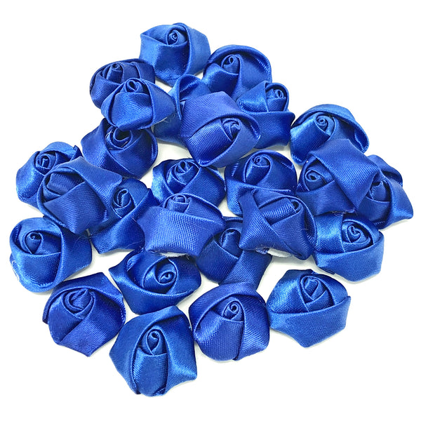 25mm Felt Flatback Ribbon Roses