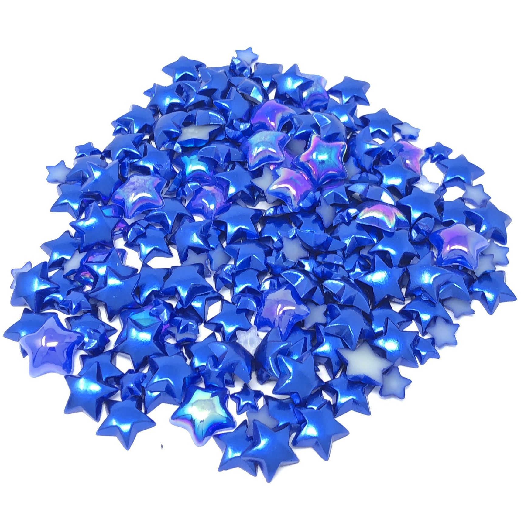 Royal Blue Mini Resin Mixed Size Star Half Pearls (Pack of 500 Approx)