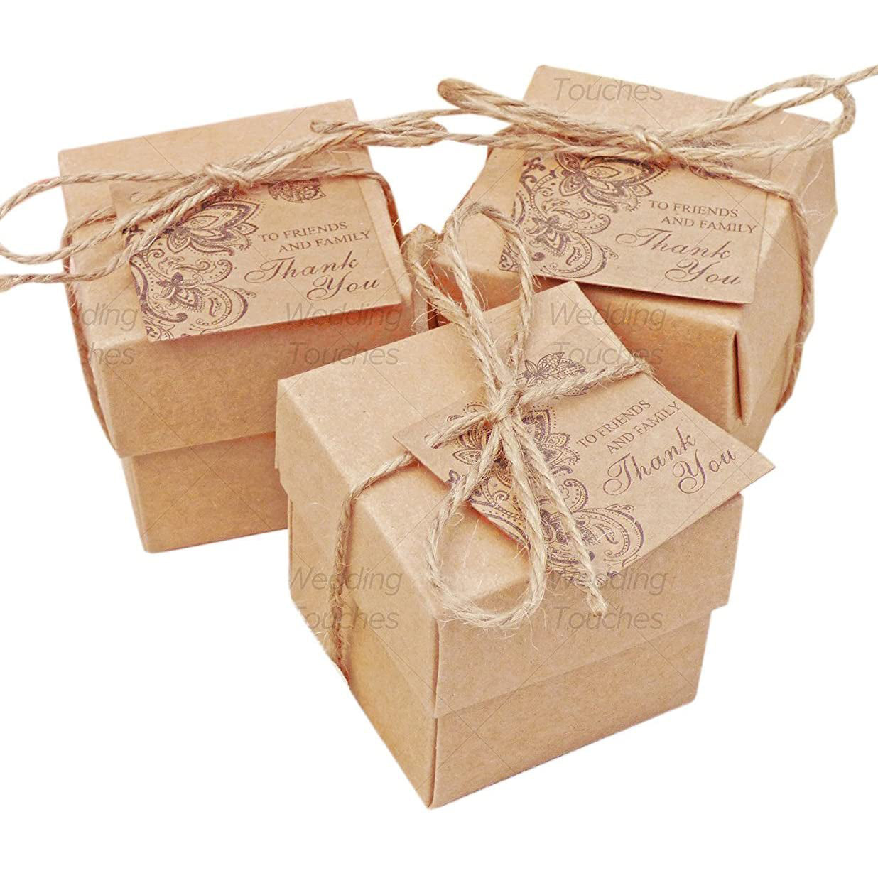 Rustic Vintage Shabby Chic Wedding Favour Boxes With Tags