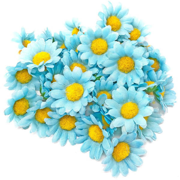 35mm Synthetic Daisy Flowers (Faux Silk) - Mini Daisy Heads