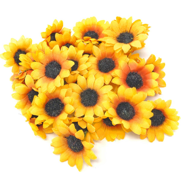 35mm Synthetic Daisy Flowers (Faux Silk) - Mini Daisy Heads