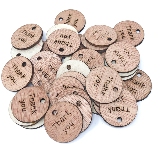 25mm Wooden Craft Round Tags