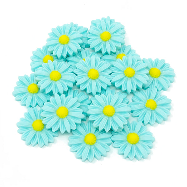 22mm Resin Daisy Flatbacks - Pack of 20