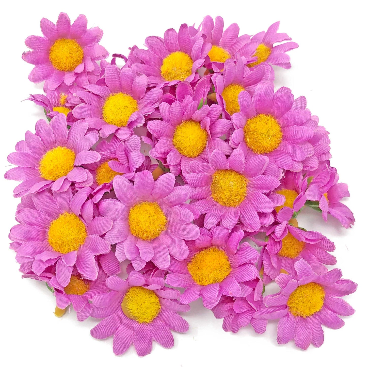 Violet 35mm Synthetic Daisy Flowers (Faux Silk) - Mini Daisy Heads