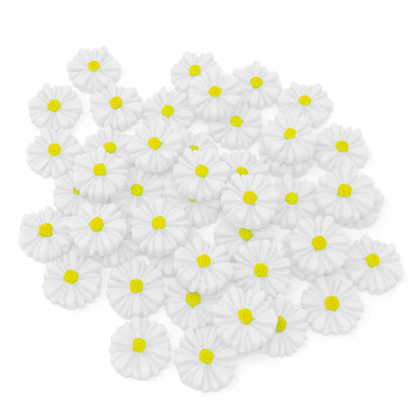 13mm Daisy Flatbacks - Pack of 45