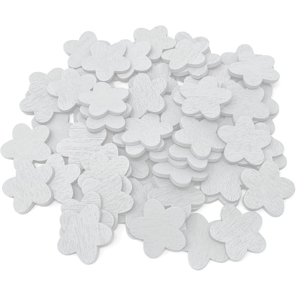 18mm Wooden Craft Coloured Flowers