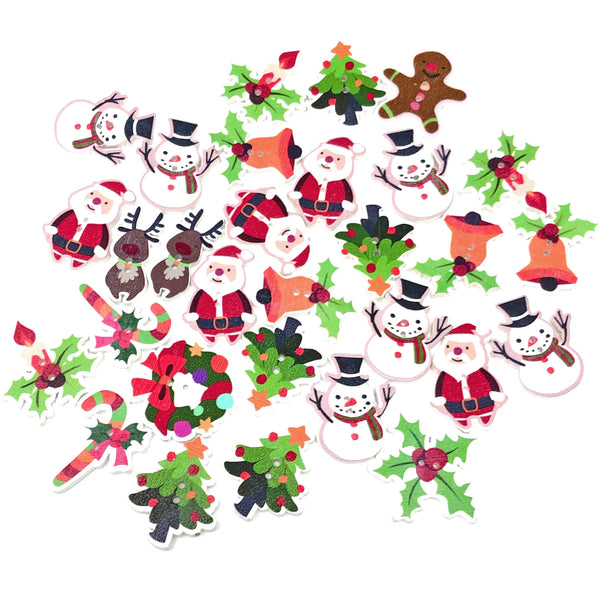 Christmas Mix Resins, Buttons and Flatbacks