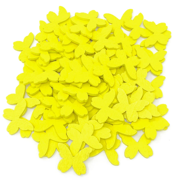 20mm Wooden Craft Coloured Butterflies