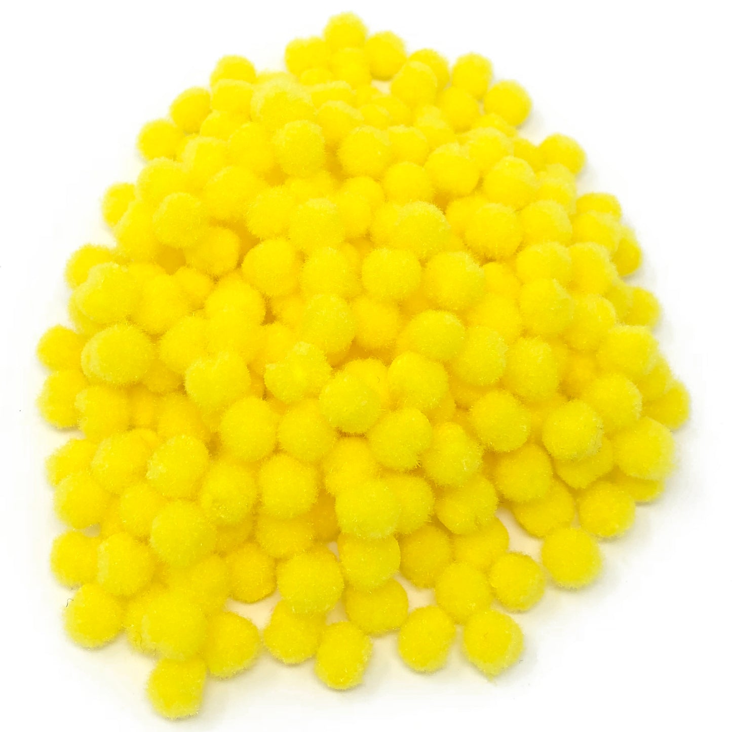 Yellow 8mm Mini Pom Poms