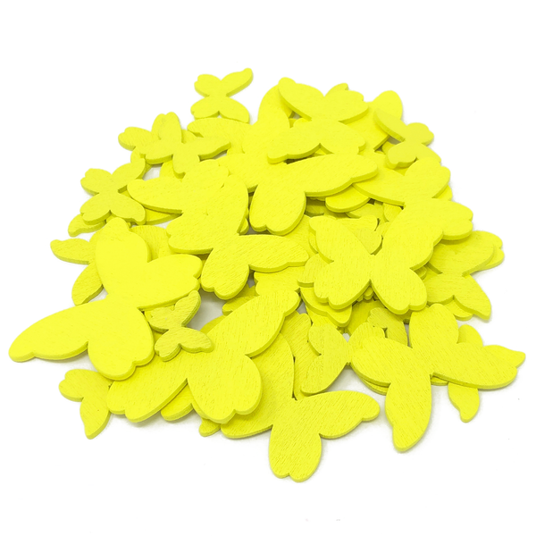 50 Mixed Size Wood Butterflies