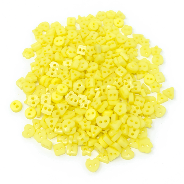 6mm Mixed Shape Multicoloured Resin Buttons - Pack of 300